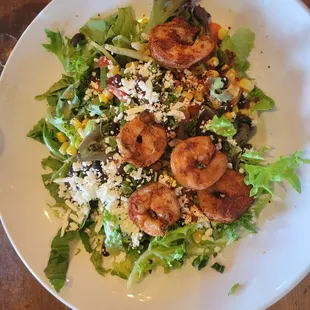 Chili Lime Grilled Shrimp salad.