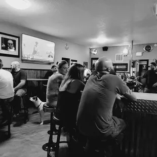 people sitting at the bar