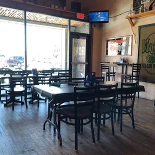 the inside of a restaurant