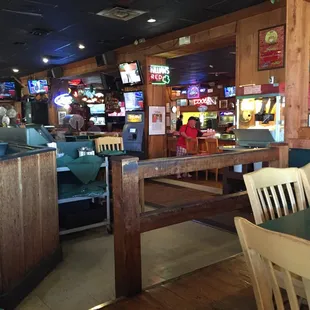 the inside of a restaurant