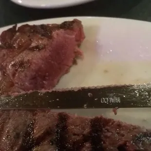 Raw steak  (supposed to be medium)