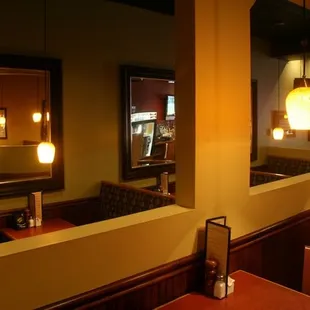 a view of the dining area