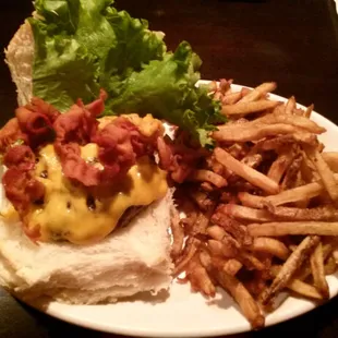 Pittsburgh Burger with fries