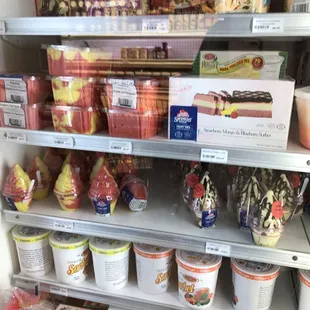 a variety of ice creams