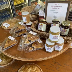 Fresh baked pies - apple, blueberry, fruit mix