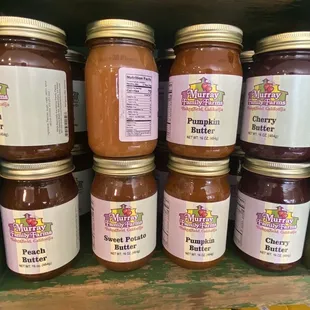 Butter - peach, sweet potato, pumpkin, cherry