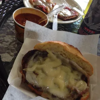 Open Faced Rib Steak Sandwich