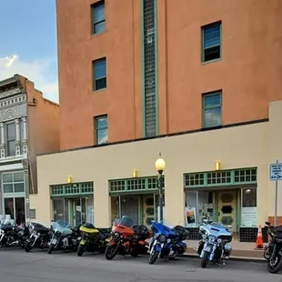 Motorcycle groups make the Murray Hotel in downtown Silver City their "base camp".