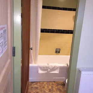 Bathroom- tile was restored from original hotel (1938)