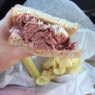 Lean Corned Beef on rye with Russian dressing.