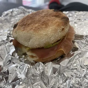 Blinker Deluxe (I'm not a good photographer... yet) but trust this a top tier breakfast sandwich.