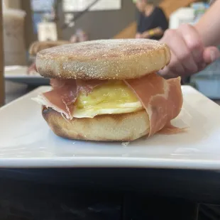 Blinker with prosciutto