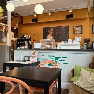 the interior of the coffee shop