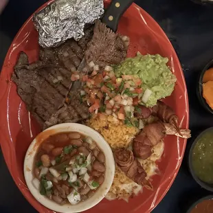 Carne Asada plate with Camerons .