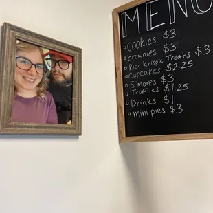 Menu and the owners!