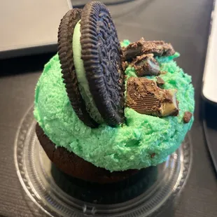 Mint chocolate cupcake