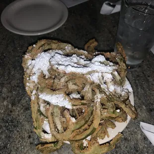 Fried green peppers
