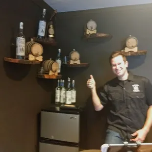 Jon and some tchotchke in the tasting room