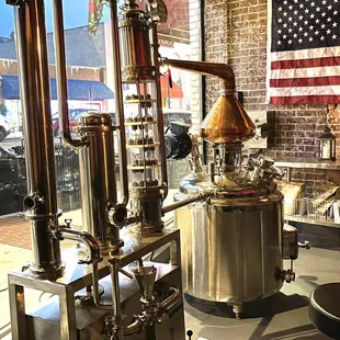 Distilling area at Murto Made Distillery Mooresville for small batch gin