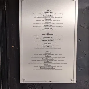 vodka, gin, and rum drinks