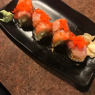 a plate of sushi