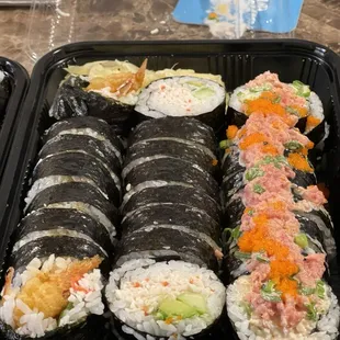 Dragon, California &amp; Musashi special roll