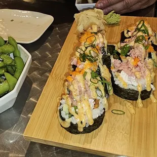 food, sushi and sashimi