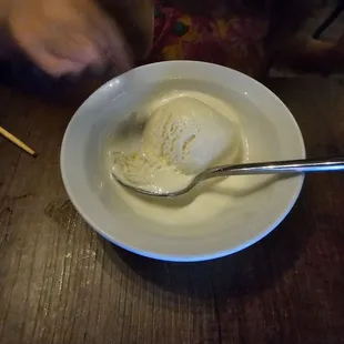 Ice cream that arrived melted