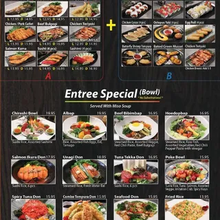 Bento Combo (Served with Miso Soup)