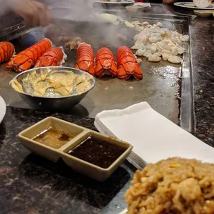 a man preparing food in a restaurant