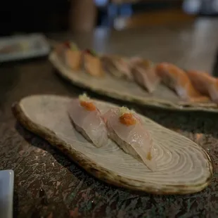 a variety of sushi