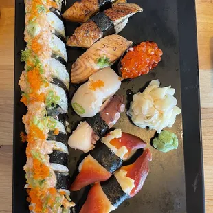MUSASHI roll and assorted nigiri