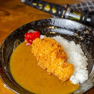 Fried pork cutlet curry rice