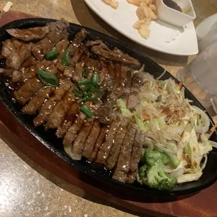 Beef teriyaki! It's an easy share with a toddler.