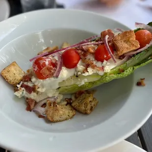 Grilled blue cheese wedge salad