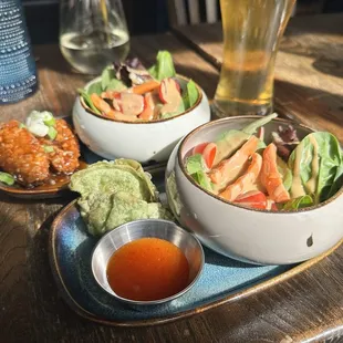 Salad that comes with lunch special with BK wings and Vegetable dumplings