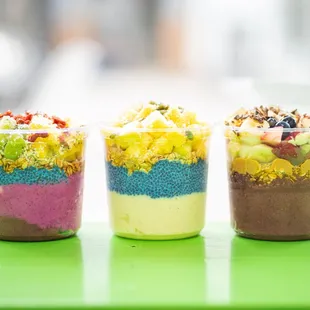 pitaya punch,tropical coconut,acai bowls