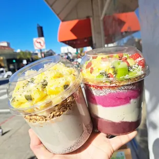 tropical coconut and Pitaya punch bowls