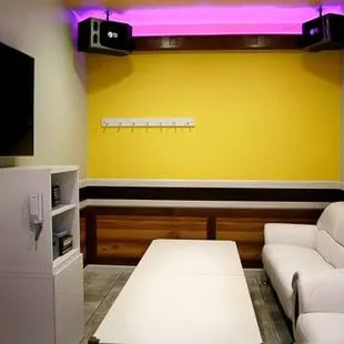 a coffee table and couch