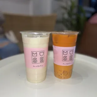 Jasmine milk tea with crème brûlée- 4.8/5 Thai tea- 4.5/5