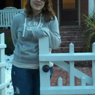 Out front of the Bed and Breakfast