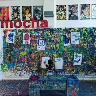 Painting with a potato masher