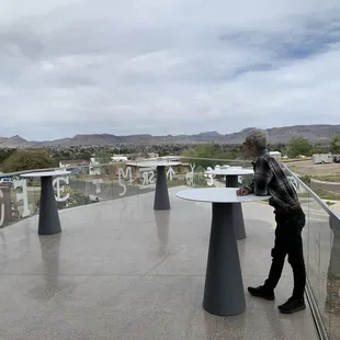 Patio with views, great space.