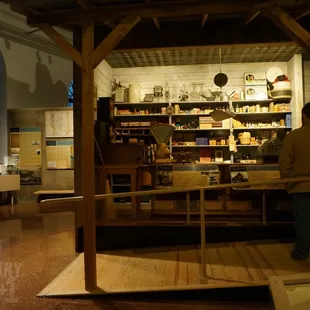 A store exhibit showing goods from back then