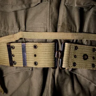 Uniform with web gear on display at Museum of World Treasures in Wichita, KS