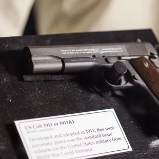 US Colt pistol on display at Museum of World Treasures in Wichita, KS