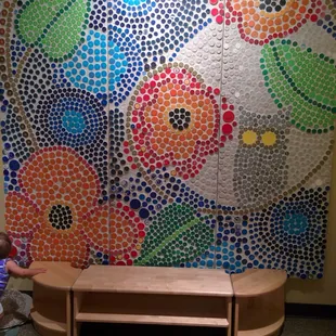 Cool wall made of bottle caps
