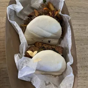 The KBrisket Bao and Pork Belly Bao