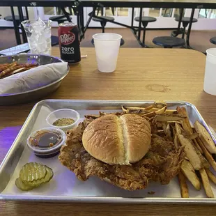 Slamming Kickin Chic'N Sandwich!!  The fries were amazing as well!!  I also asked for some lemon pepper seasoning.