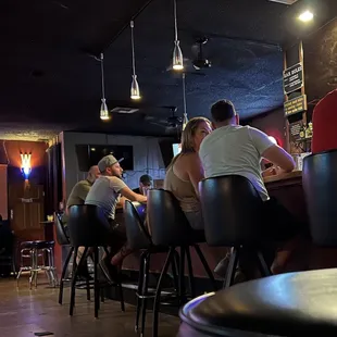 people sitting at the bar